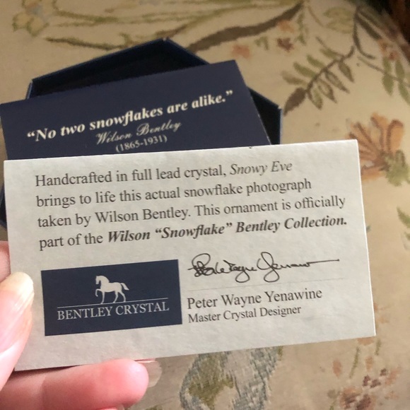 🎄2004 Signed Bentley Lead Crystal Snowflake Ornament - 666 $35 or $30 w/offer - Picture 3 of 5